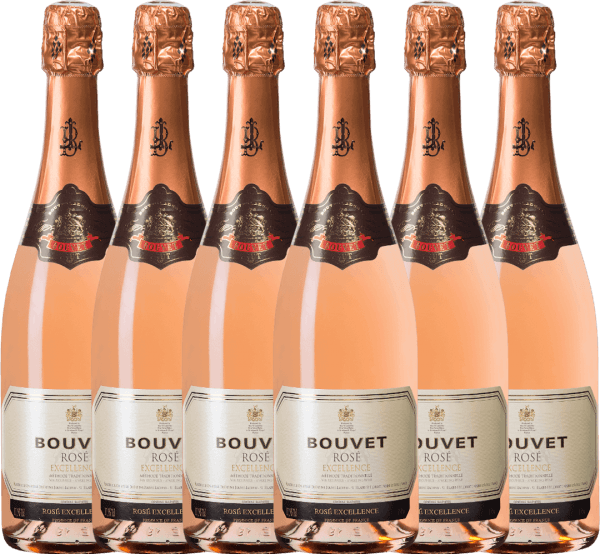 Confezione-vantaggio da 6 bottiglie - Crémant Brut Rosé Excellence - Bouvet Ladubay