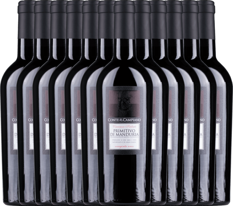 12er Vorteils-Weinpaket Primitivo di Manduria DOC - Conte di Campiano