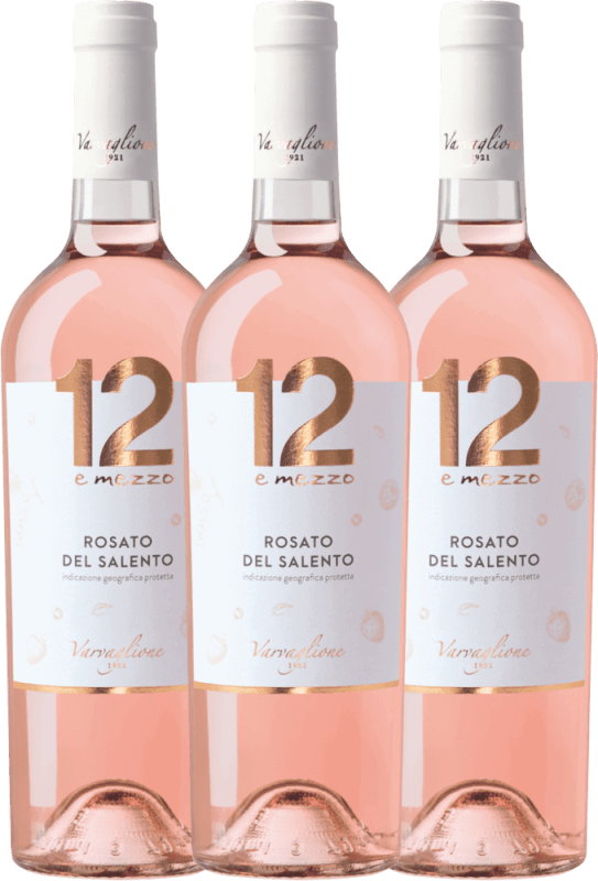 3er Vorteils-Weinpaket - 12 e Mezzo Rosato - Varvaglione