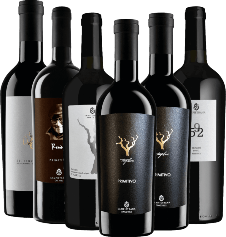 Pacchetto degustazione da 6 - vini rossi italiani della Cantina Sampietrana