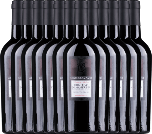 12er Vorteils-Weinpaket Primitivo di Manduria DOC 2020 - Conte di Campiano