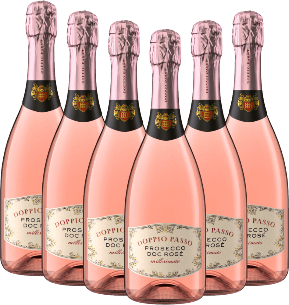 6er Vorteilspaket - Doppio Passo Asolo Rosé Prosecco Millesimato D.O.C. - CVCB