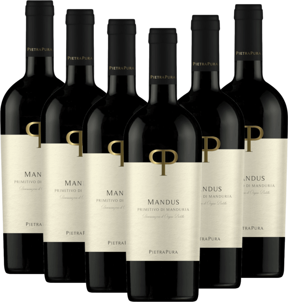 6er Vorteils-Weinpaket - Mandus Primitivo di Manduria DOC - Pietra Pura