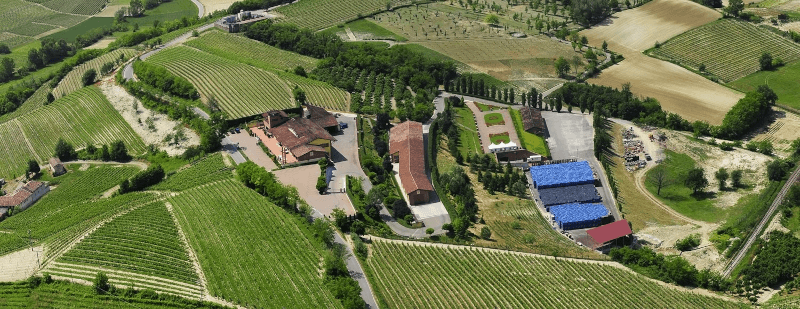 Vista aerea della distilleria Berta Vista aerea della distilleria Berta