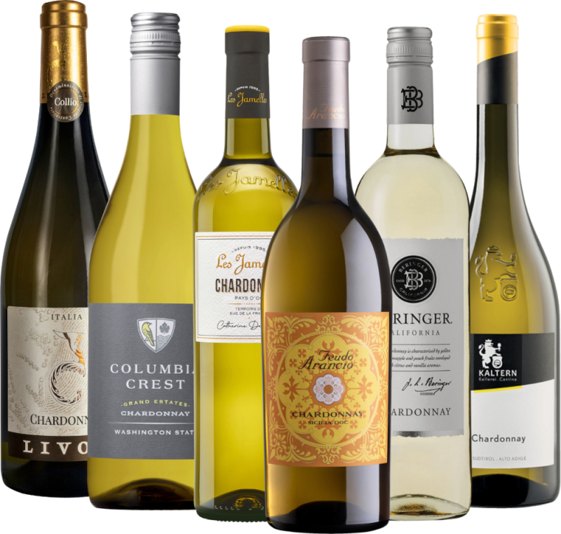 Chardonnay von Europa bis Kalifornien - 6x Rebsortenpaket