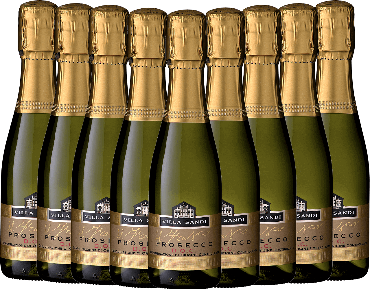 9x Vorteils-Weinpaket il Fresco Prosecco Spumante Brut DOC 0,2 l Piccolo - Villa Sandi