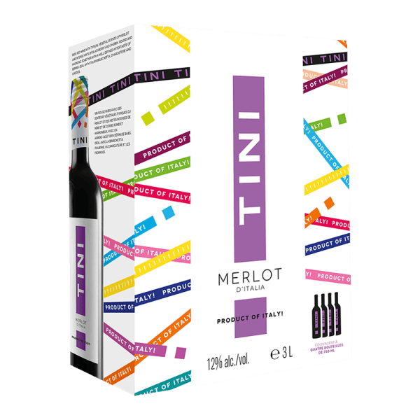 Merlot vino d'Italia TINI 3 l Bag-in-Box - Caviro Merlot vino d'Italia TINI 3 l Bag-in-Box - Caviro