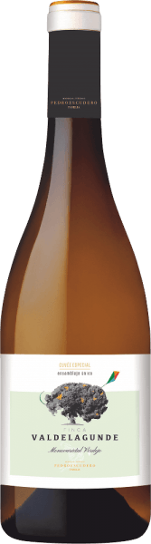 Il Valdelagunde Cuvée Especial di Pedro Escudero nella regione vinicola spagnola di Castilla y León è un vino bianco varietalmente puro, morbido ed equilibrato.&nbsp; Nel bicchiere, questo vino brilla in un brillante oro chiaro con riflessi scintillanti. Il naso delizia con un bouquet distinto di albicocca, pesca&nbsp;e ananas al naso abbinato al tipico stile erbaceo del Verdejo. Al palato, questo vino bianco spagnolo è sottilmente speziato con un pizzico di vaniglia. La consistenza convince con un sacco di fusione, un bel corpo e un'acidità equilibrata. Il finale è piacevolmente lungo ed è accompagnato da sfumature erbacee.&nbsp; Vinificazione del Valdelagunde Cuvée Especial Questo vino bianco è fatto esclusivamente con uve Verdejo che provengono dai vigneti di Bodegas Pedro Escudero nelle terre sassose del vigneto Fuente Elvira vicino alla città di La Secca. Questo Verdejo spagnolo proviene in parti quasi uguali da serbatoi di acciaio inossidabile e da botti di rovere francese e americano. Raccomandazione di cibo per Valdelagunde Pedro Escudero Cuvée Especial Questo vino bianco secco proveniente dalla Spagna è un ottimo accompagnamento per piatti di pesce, frutti di mare e tutti i tipi di cucina asiatica.&nbsp; Premi per il&nbsp;Valdelagunde Cuvée Especial di Pedro Escudero Mundus Vini: oro per il 2016 