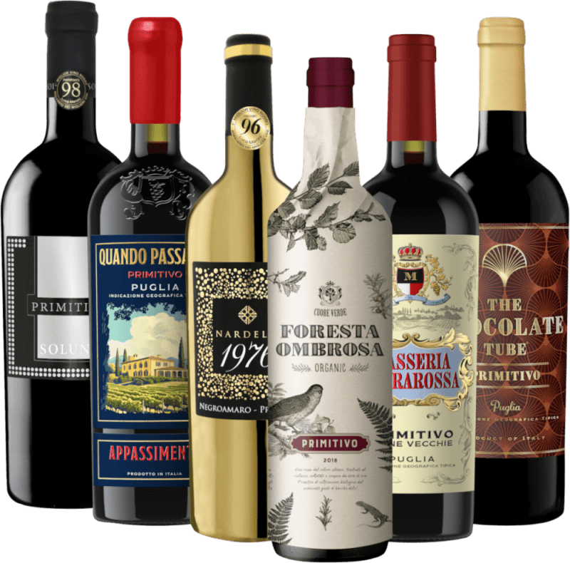 Primitivo Stilvolle Highlights 6x Geschenkpaket von VINELLO