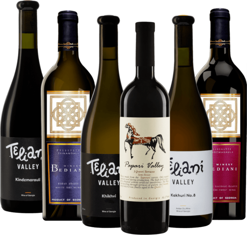 Vini dalla culla della viticoltura in Georgia - Pacchetto degustazione da 6.