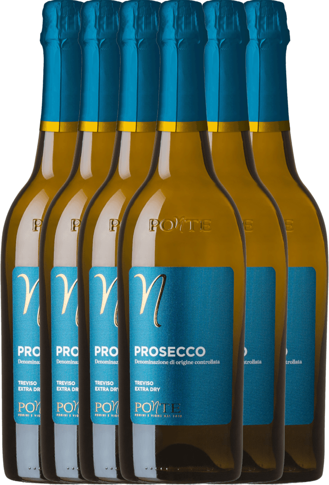6er Vorteilspaket - Prosecco Spumante Treviso DOC Extra Dry - Ponte
