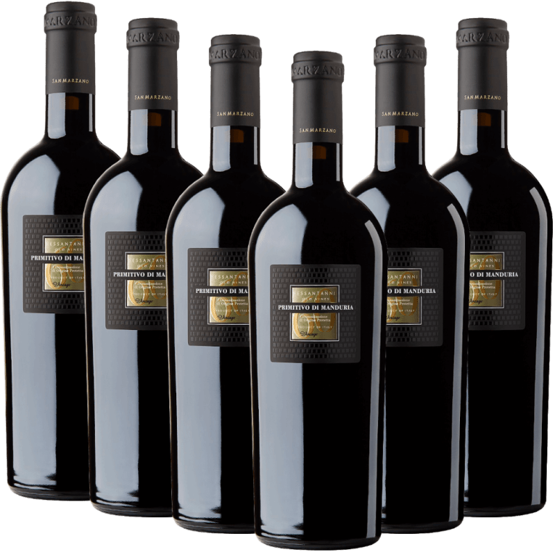 6er Vorteils-Weinpaket - Sessantanni Primitivo di Manduria DOC - Cantine San Marzano