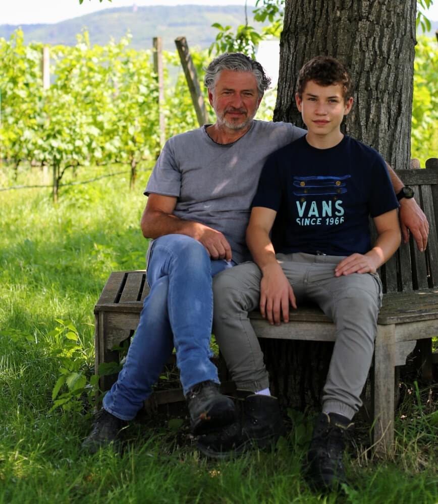 Fred Loimer con il figlio