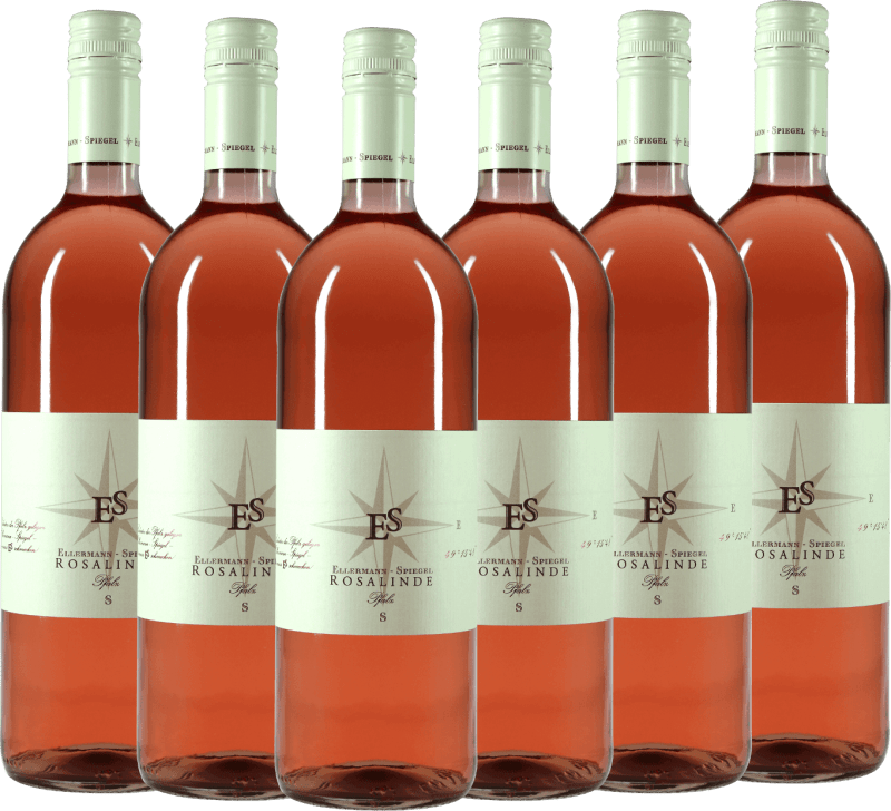 6x Vorteils-Weinpaket Rosalinde Rosé halbtrocken 1,0 l - Ellermann-Spiegel