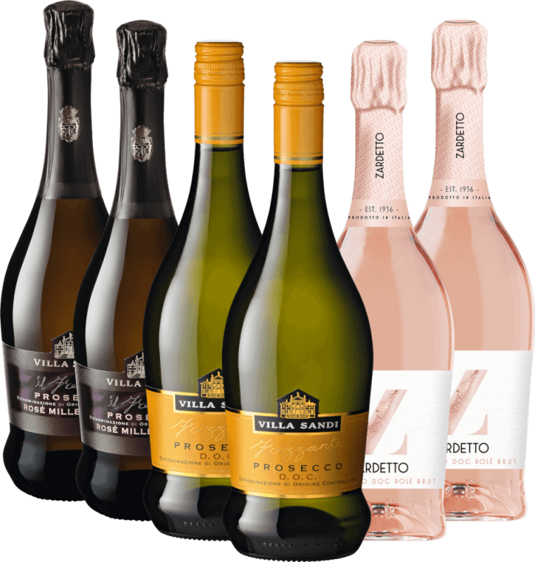 Piacere spumeggiante con il Prosecco - Pacchetto degustazione 6x