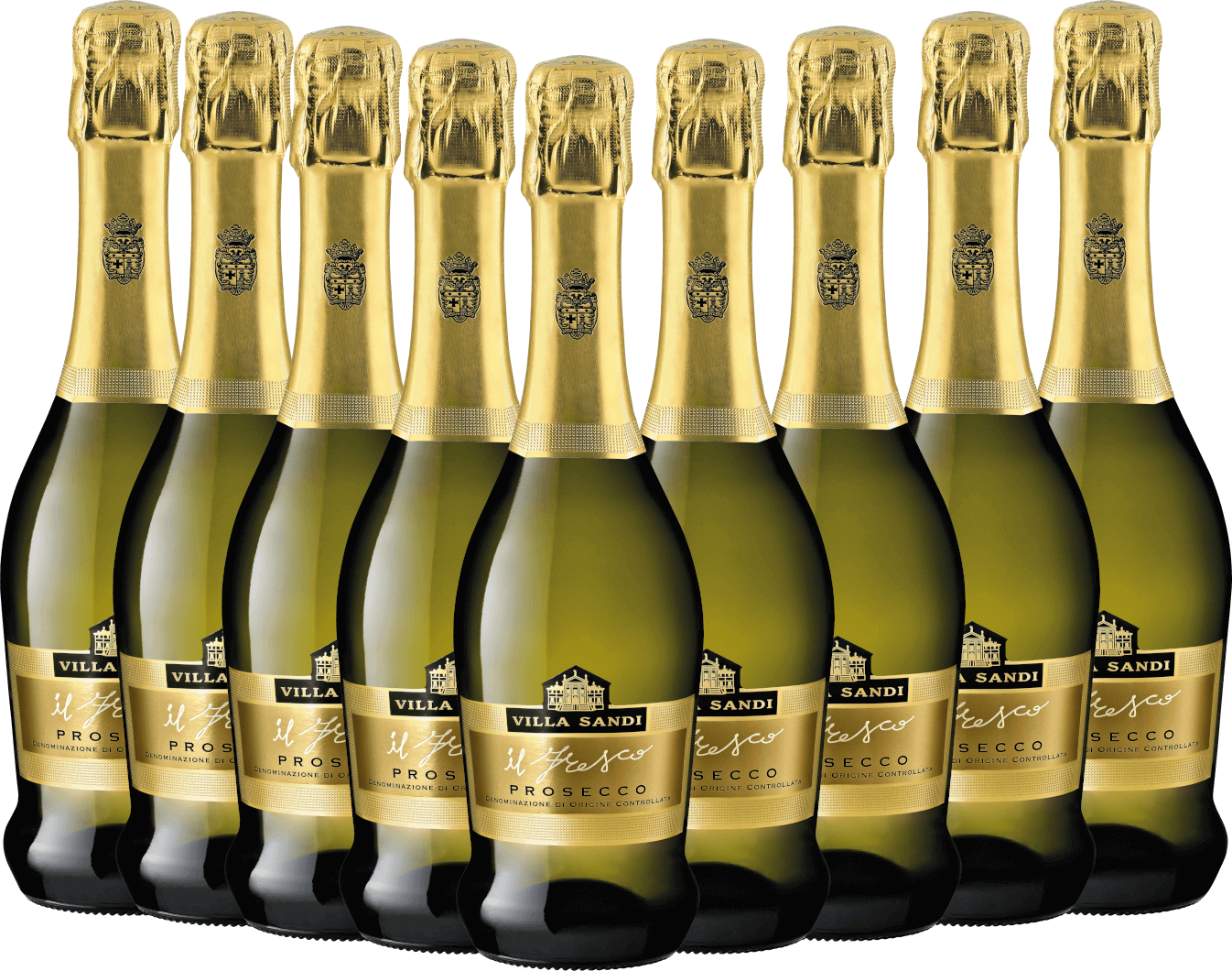 9x Vorteils-Weinpaket il Fresco Prosecco Spumante Brut DOC 0,375 l - Villa Sandi