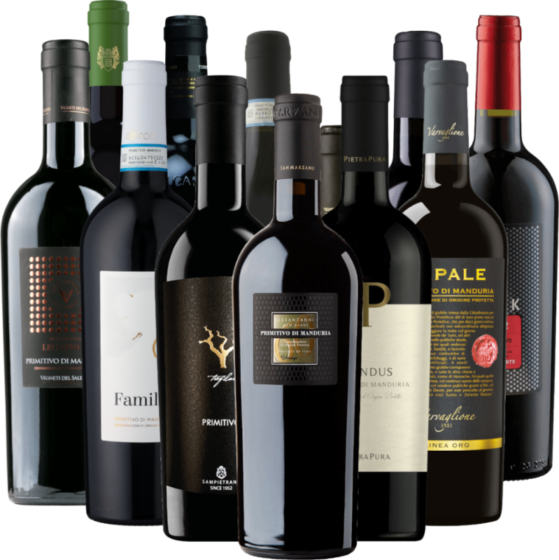 I migliori campioni di Primitivo di VINELLO - confezione degustazione 12x